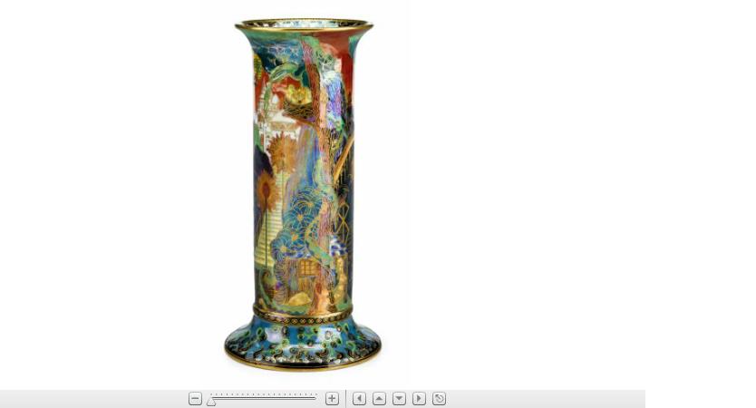 Appraisal: Wedgwood Fairyland lustre 'Torches' cylinder vasedaisy makeig-jones shape pattern z