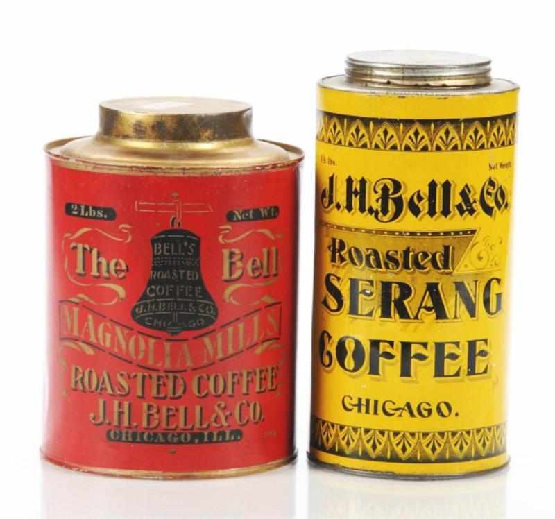 Appraisal: Lot of Early Coffee Tins Description Turn-of-the-century lot includes -