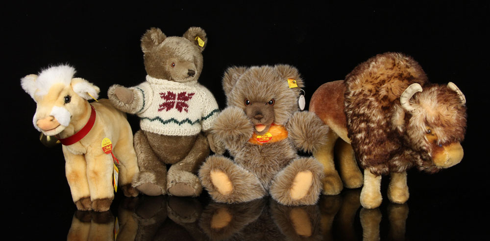 Appraisal: - Steiff Stuffed Animals Lot of four Steiff stuffed animals