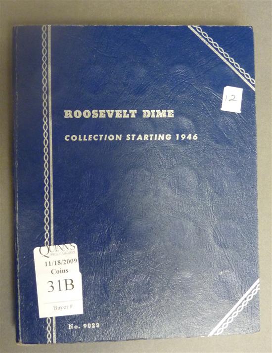 Appraisal: Folder of Roosevelt dimes