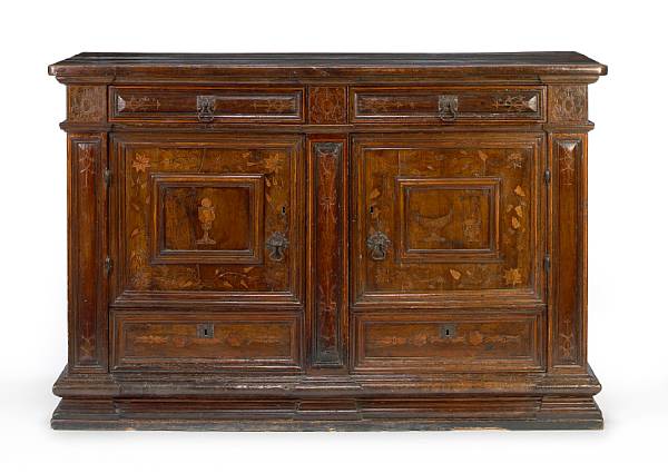 Appraisal: An Italian Baroque inlaid sacristy chest probably Florencemid th century