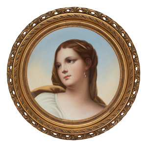 Appraisal: A Berlin K P M Porcelain Plaque th Century bearing