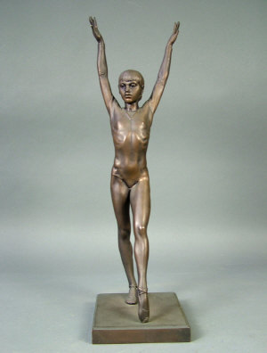 Appraisal: Alexander Hromych American late th century- Nadia Comenici bronze on