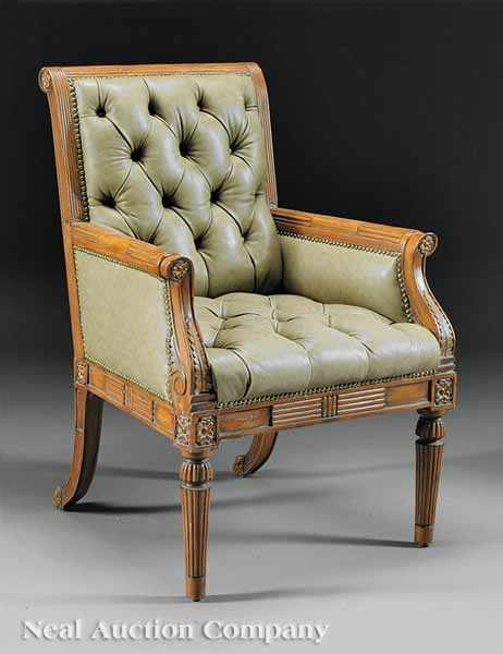 Appraisal: A French Neoclassical-Style Carved Mahogany and Parcel Gilt Berg re