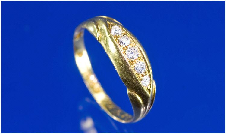 Appraisal: Carat Gold Stone Diamond Ring Bright stones