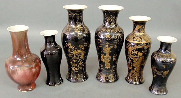 Appraisal: - Six th c Asian porcelain urns incl a pair