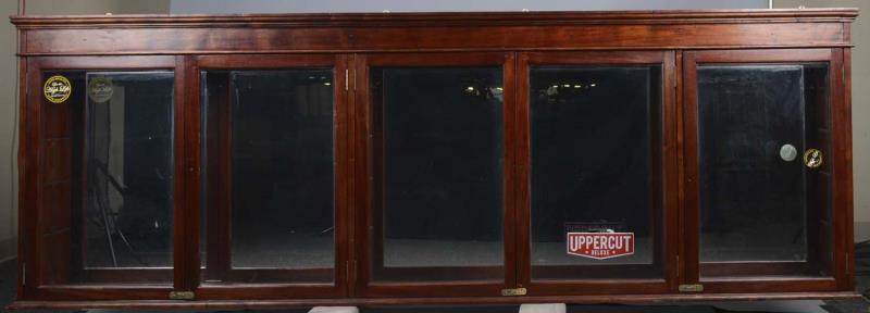 Appraisal: Antique Wood And Glass Barber Shop Display Cabinet This is