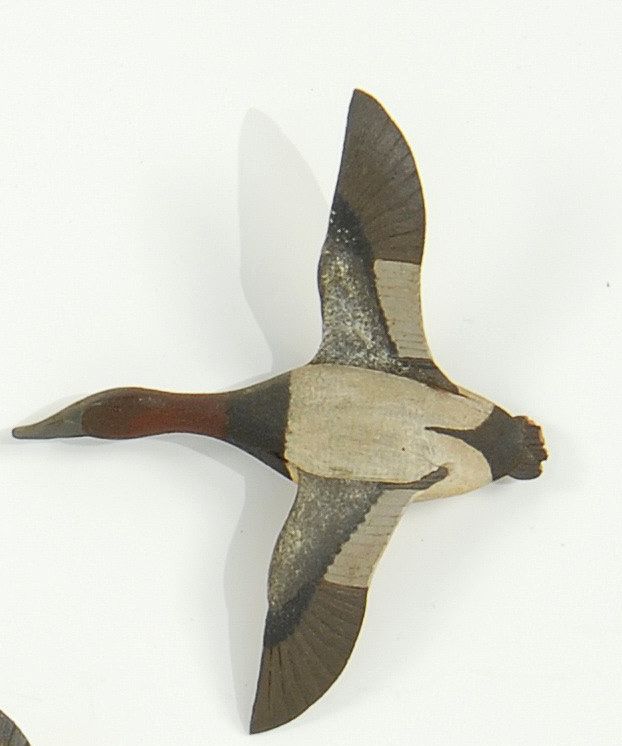 Appraisal: MINIATURE CANVASBACK DRAKE In flying form By A J Dando