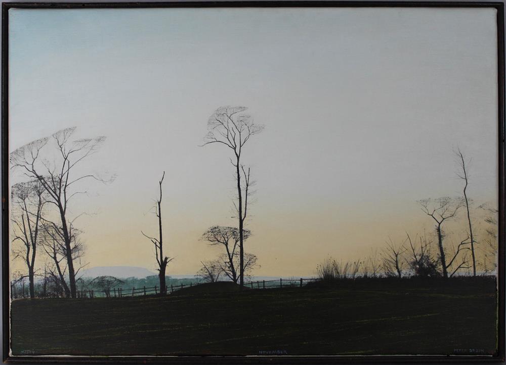 Appraisal: PETER BROOK BRITISH - MISTY NOVEMBER Oil on canvas x