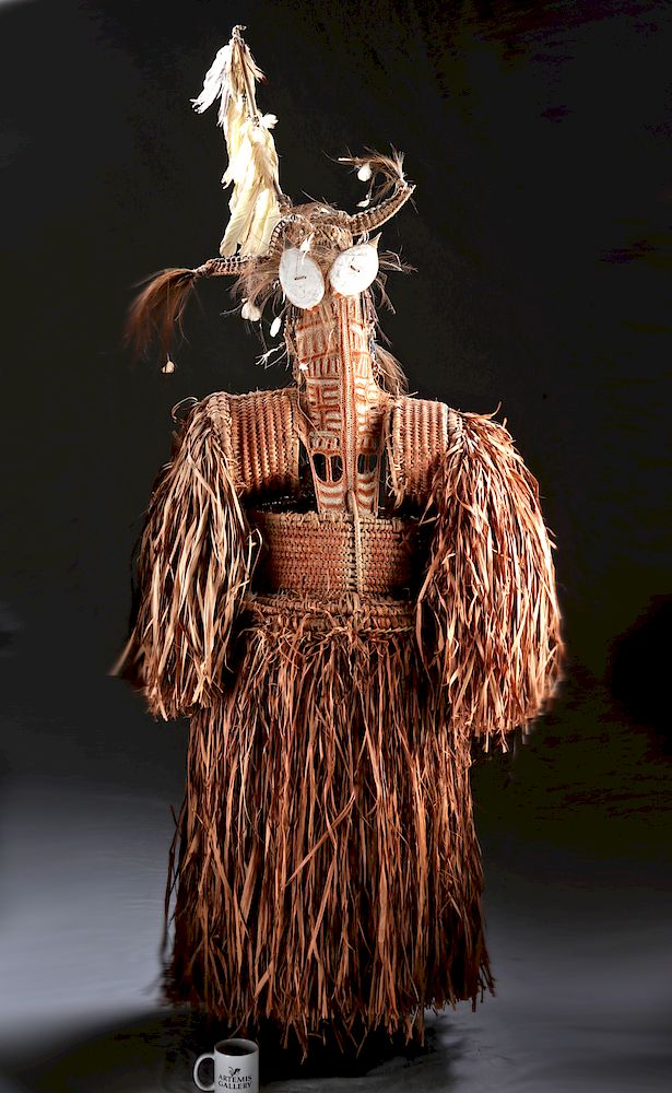 Appraisal: Early th C Asmat Fiber Mask - Jipae Festival Indonesia