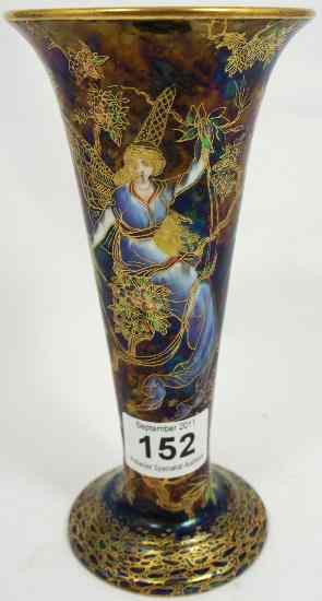 Appraisal: Wedgwood Fairyland Lustre Fluted Vase the Butterfly Curl Z height