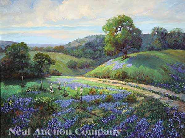 Appraisal: Ruth Greer American Texas - Blue Bonnets Hill Country oil