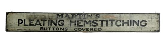 Appraisal: ADVERTISING SIGN American late th-early th century pine Long sign