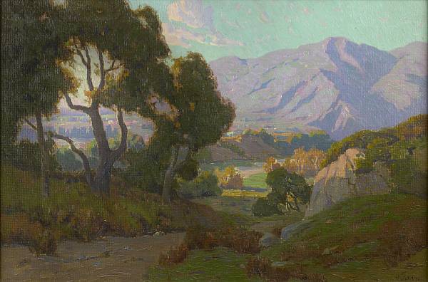 Appraisal: Elmer Wachtel American - 'Monrovia Canyon' signed with artist's device