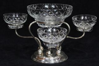 Appraisal: Gorham sterling silver epergne Gorham sterling silver epergne centering a