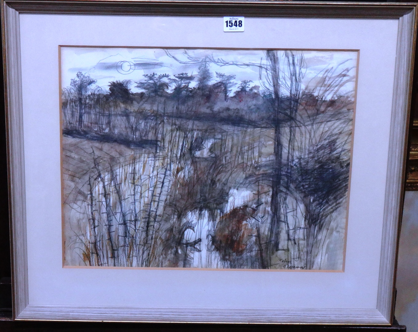 Appraisal: John Ccorror O'Connor - Hog Wood watercolour over pencil cm