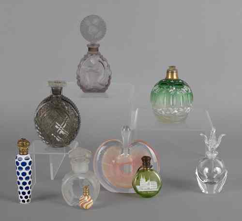 Appraisal: Ten assorted glass perfumes