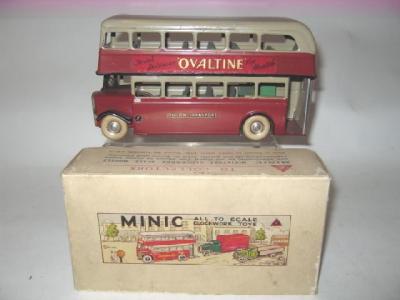 Appraisal: A Minic London Transport double decker bus in red and