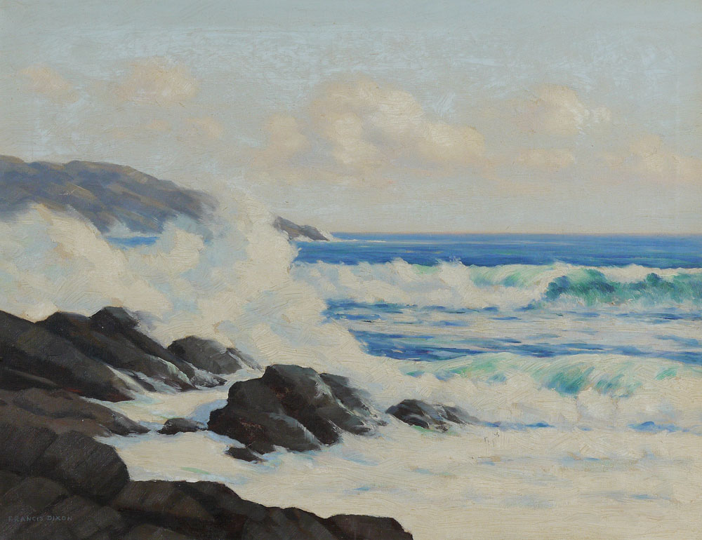 Appraisal: DIXON Francis Stillwell American - Coastal Surf Oil Canvas ''