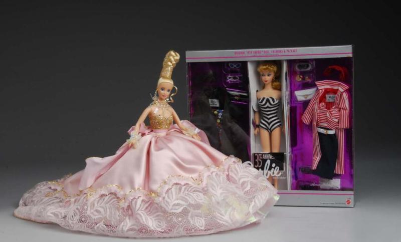 Appraisal: Lot of Barbie Dolls Description th Anniversary Gift Set boxed