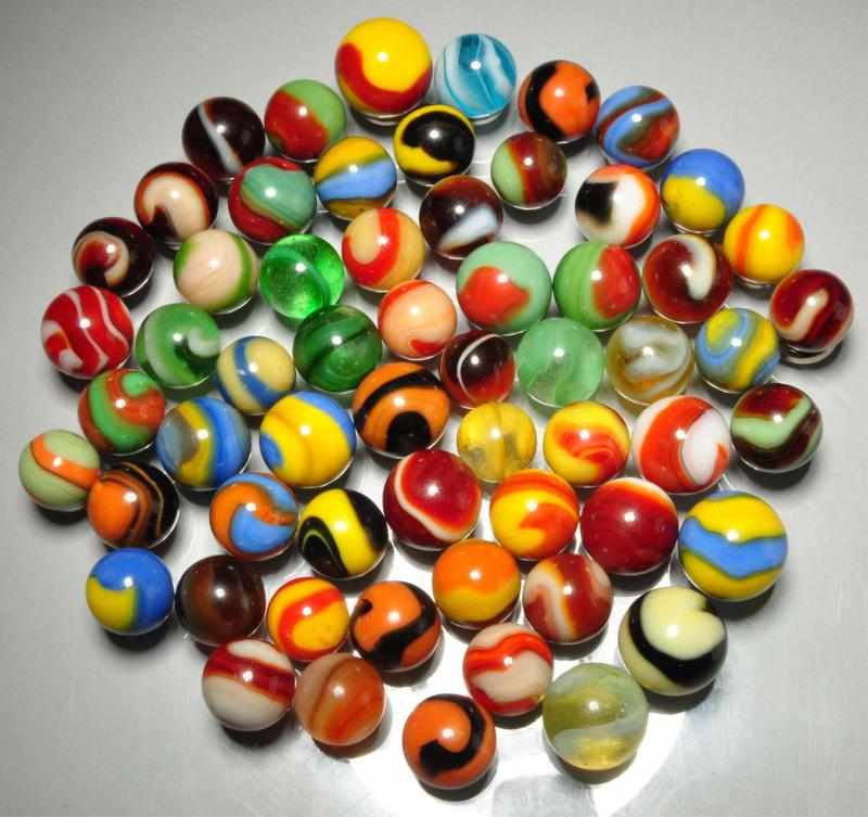 Appraisal: Lot of Akro Corkscrew Marbles Description Includes two and three