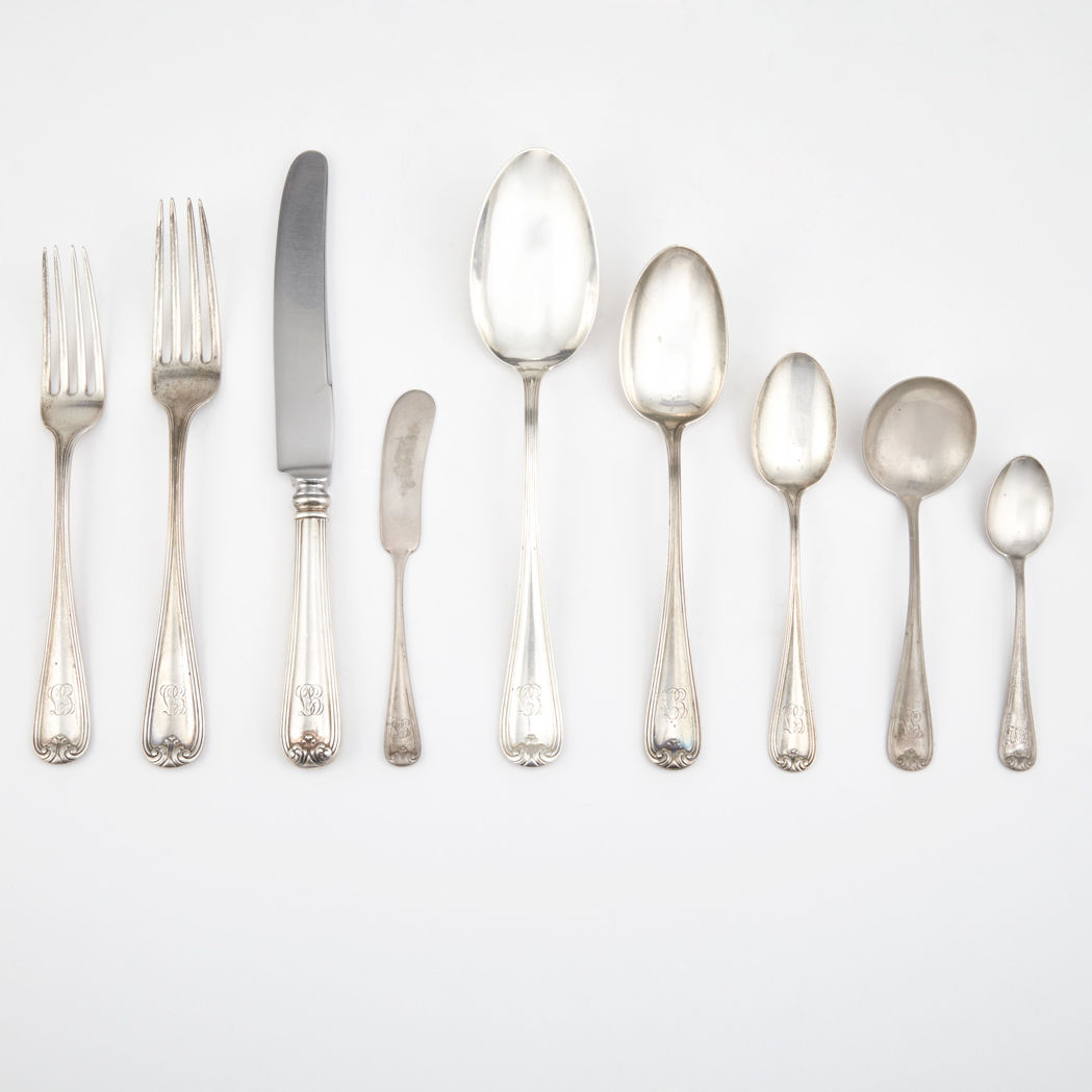 Appraisal: Durgin Sterling Silver Flatware Service In the New Standish pattern