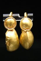 Appraisal: Roman Gold Earrings circa rd Century A D Pair of