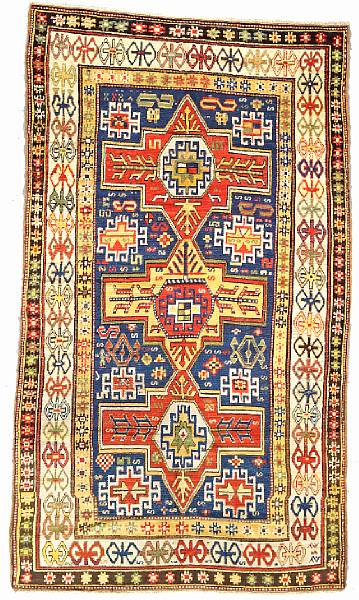 Appraisal: A Kazak rug Caucasian late th century size approximately ft