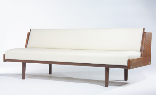 Appraisal: HANS WEGNER GETAMA Fine teak daybed with new ivory fabric