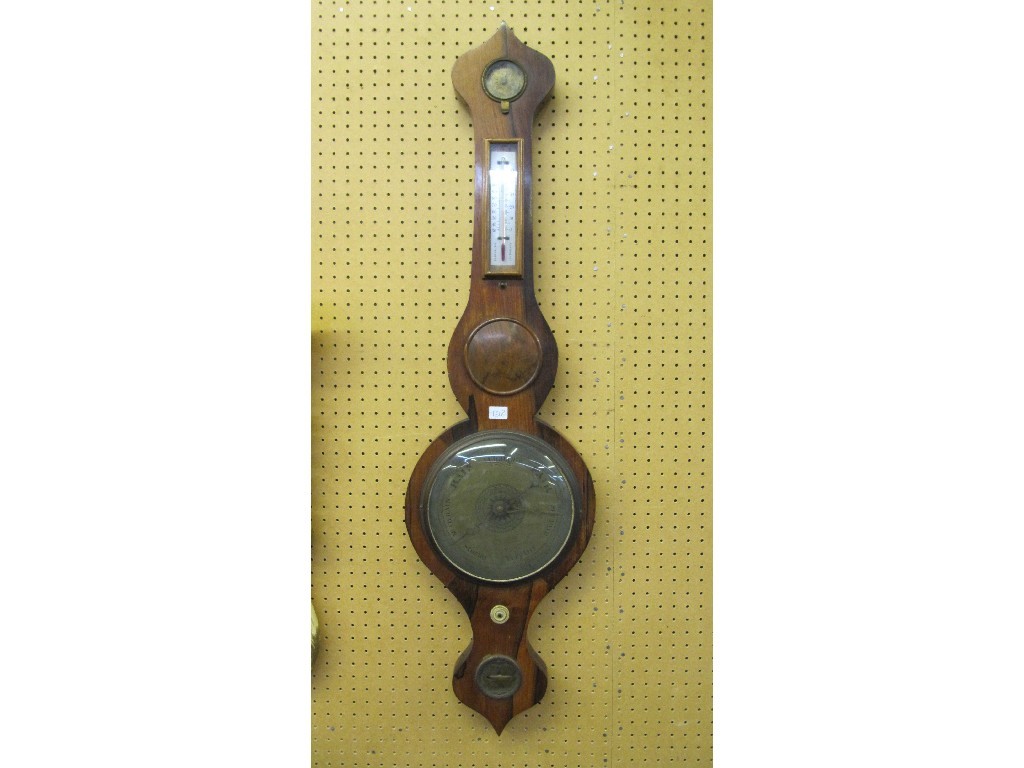 Appraisal: Georgian rosewood wall barometer