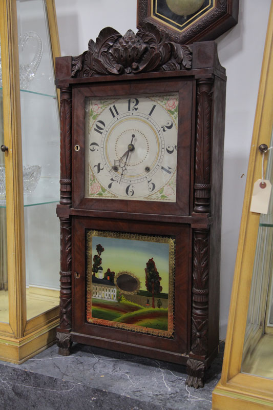 Appraisal: HOPKINS ALFRED MANTLE CLOCK Thirty hour clock with wood works