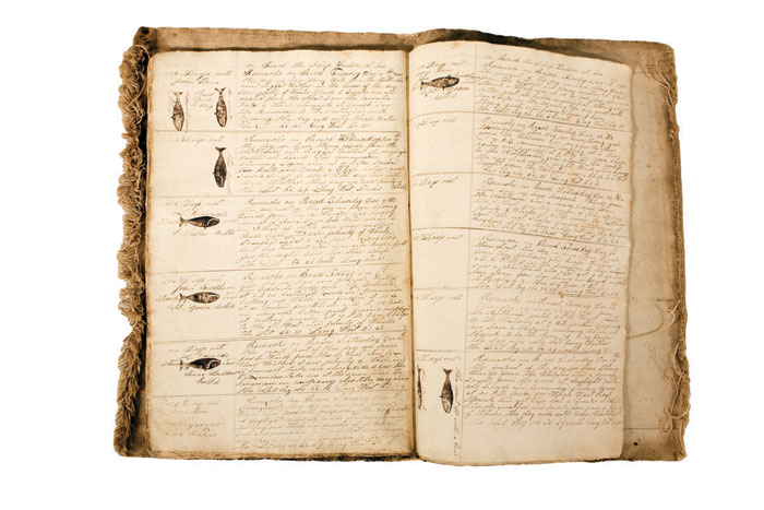 Appraisal: LARGE DOUBLE WHALING JOURNAL KEPT BY CAPTAIN GREEN ONBOARD THE