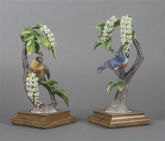 Appraisal: Pair of Royal Worcester Dorothy Doughty Birds Lazuli Bunting seated