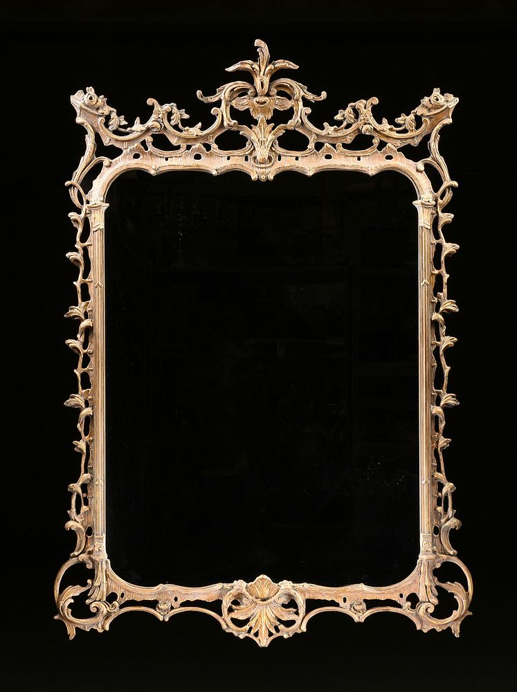 Appraisal: A GEORGE III ROCOCO STYLE PARCEL GILT COMPOSITE MIRROR MODERN