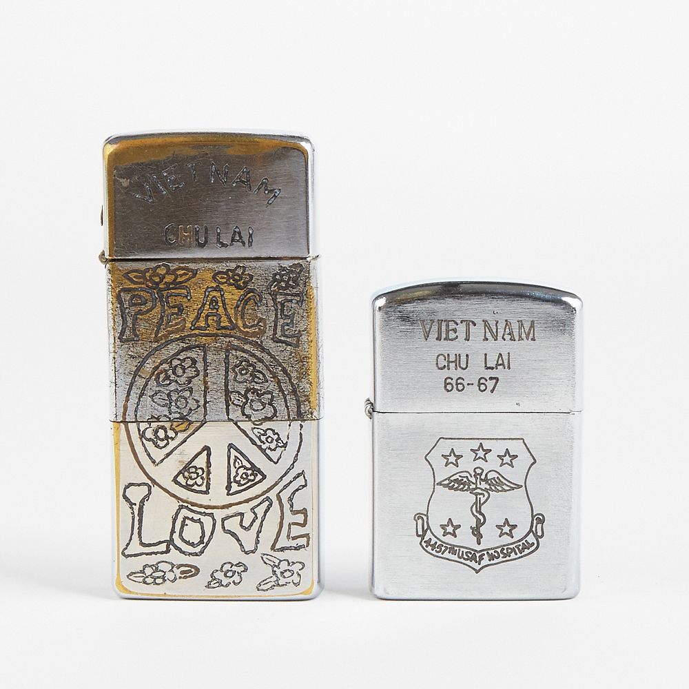 Appraisal: Grp Vietnam Era Trench Art Zippo Lighters Zippo United States