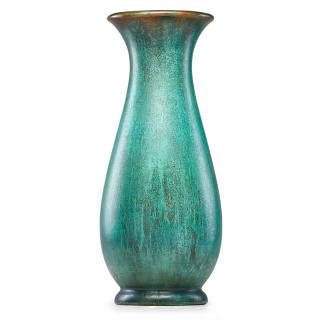 Appraisal: CLEWELL Massive copper-clad floor vase CLEWELLMassive copper-clad floor vase Canton