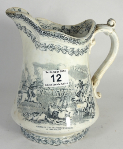 Appraisal: Early th Century Blue and White Jug decorated with Charge