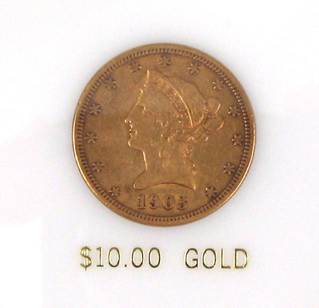 Appraisal: U S TEN DOLLAR GOLD COIN Liberty head type -S