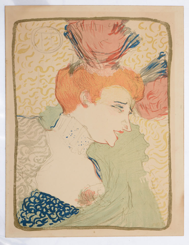 Appraisal: HENRI DE TOULOUSE-LAUTREC - MADEMOISELLE MARCEL LENDER EN BUSTE WITTROCK