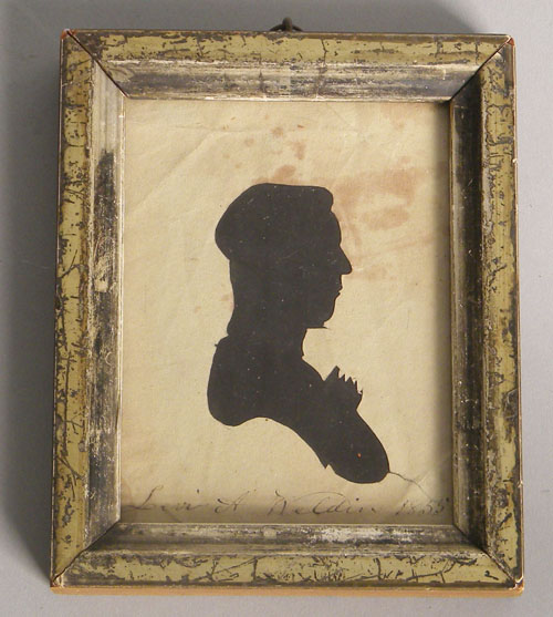 Appraisal: Silhouette of a gentleman inscribed Levi A Weldin frame -