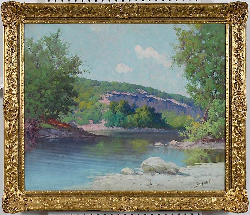 Appraisal: George Sanders Bickerstaff Arizona California - Summer Scene signed lower