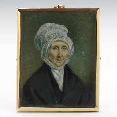 Appraisal: A Miniature Portrait of Mary Coubrough Well painted unsigned miniature