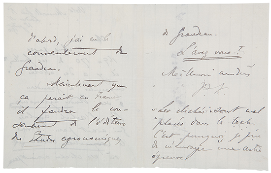 Appraisal: KROPOTKIN PETR ALEKSEEVICH Autograph Letter Signed with initials to an