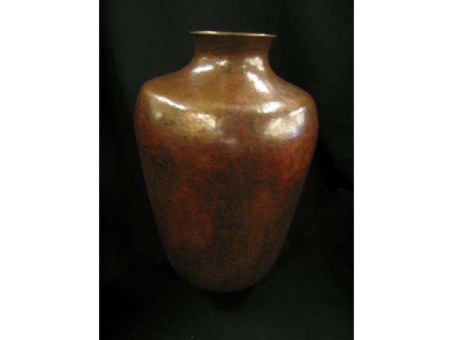 Appraisal: Dirk Van Earp Arts Crafts Vase handhammered copper tall signed