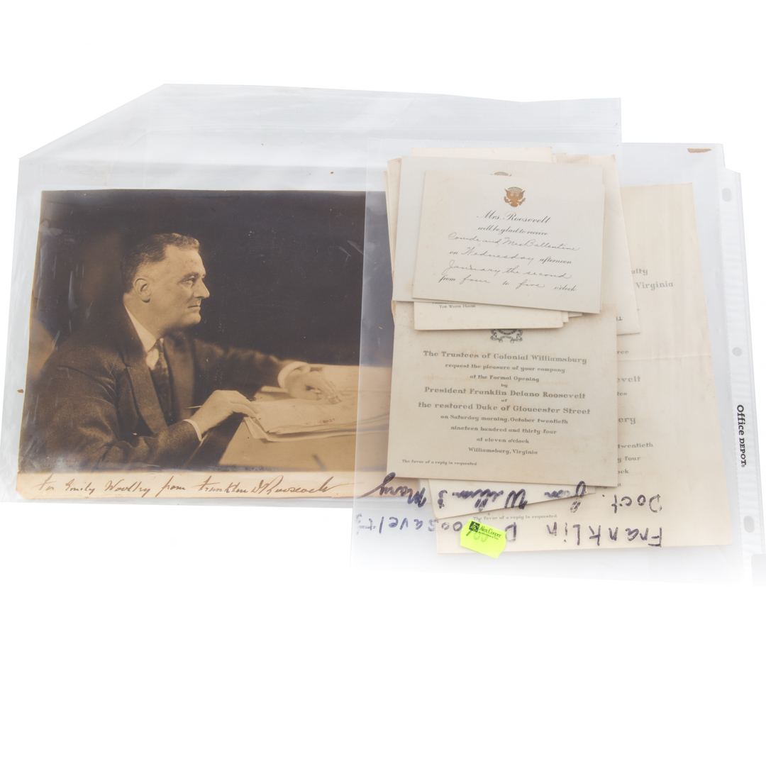 Appraisal: President Franklin D Roosevelt Signed Photograph Presented to Opera Diva