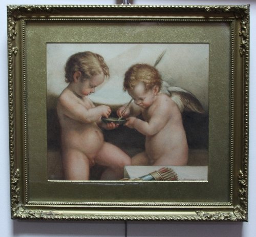 Appraisal: C Mariannecci Cupid Preparing his Arrow signed and dated lower