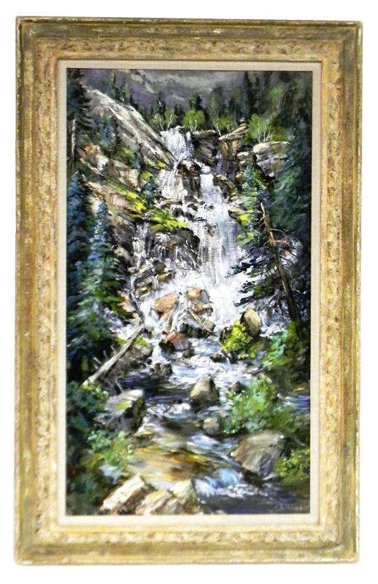 Appraisal: Archie Boyd Teater American - Hidden Falls Grand Teton National