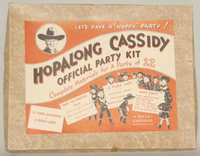 Appraisal: Vintage Hopalong Cassidy Official Party Kit In original box Materials