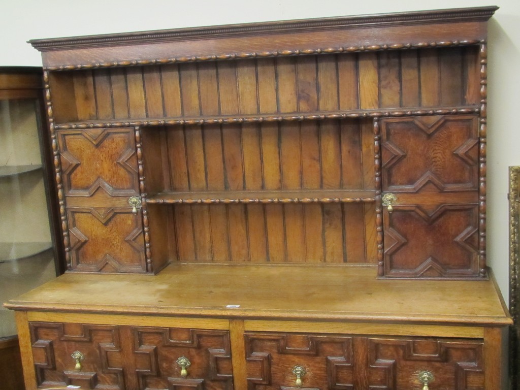 Appraisal: Oak kitchen dresser