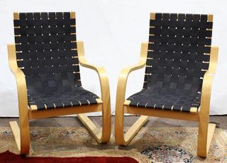 Appraisal: Lot of Alvar Aalto designed Pension armchairs Lot of Alvar